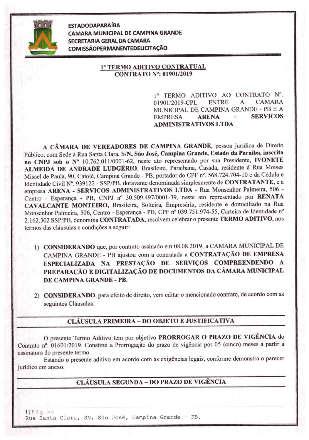 Modelo De Termo Aditivo De Contrato 8685